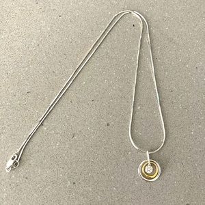 14k white and yellow gold necklace